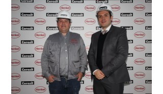 Felipe Valderrama gerente técnico (izqu.) y Frank Toro, gerente de marketing de Adhesivos de Construcción de Henkel (derecha).